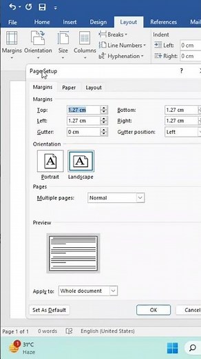 How to set margin of a page in MS-WORD? #msword #mswordinhindi #mswordforbeginners #mswordtutorial