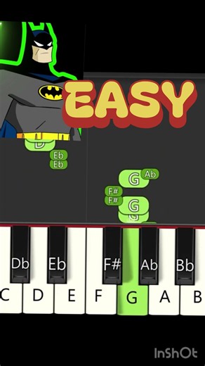 Batman theme EASY piano tutorial #piano #easypiano