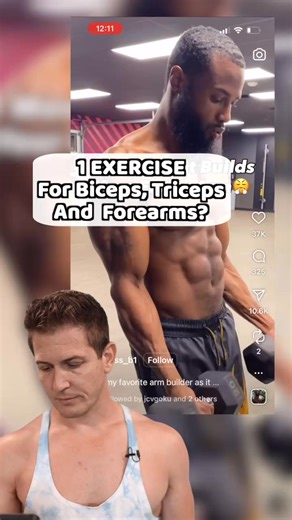 It's ok to add variations to exercises. But you got to be careful when making a general statement like "This 1 Exercises to build Biceps AND Triceps" because they are antagonistic muscles. This means they perform opposing actions at the elbow joint. So an exercise that focuses on BICEPS will not train your TRICEPS. The forearm twist at the bottom looks fun though! ✅ Try any of my 12 week muscle building programs for FREE. Link below! https://muscularstrength.com/Full-Workout-Programs/Muscle_Gain