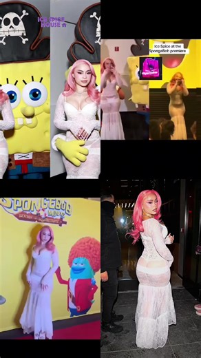 #IceSpice called out over her alleged inappropriate outfit at a kids #SpongeBob premiere #screening #crazy #fyp