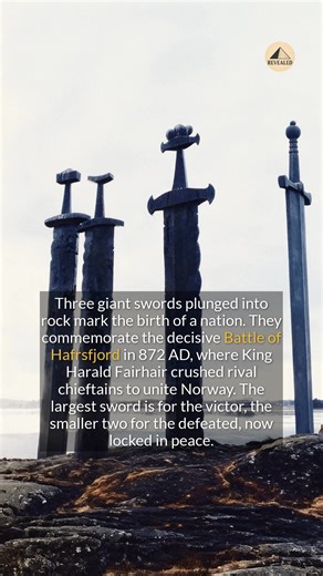 39K views · 316 reactions | These giant swords mark the site where a Viking king unified a nation through battle. #history #vikings #ancienthistory | Revealed | Facebook