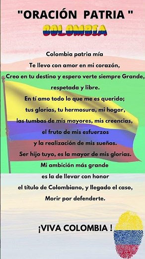 👉Patriotic Prayer of Colombia