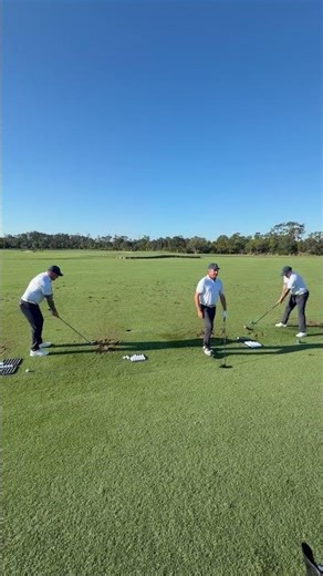 Before round 2 on driving range Sawgrass TPC
