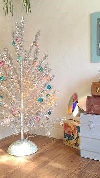 Mid-Century Aluminum Christmas Tree with Color Wheel & Turner