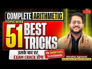 🔴 51 Tricks & Shortcuts of Complete Arithmetic ! Topicwise Arithmetic for All Bank Exams | Harshal