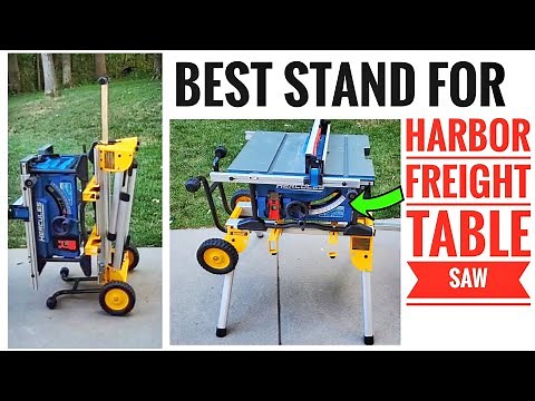 Dewalt Table Saw Rolling Stand DW7440RS Review Harbor Freight Saw Fits Perfect!