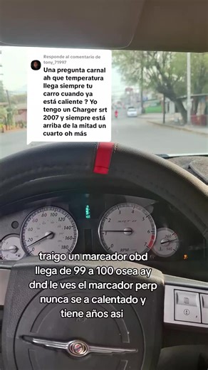 Respuesta a @tony_71997 #srt8 ay esta la respiesta tiene años andando asi como si nada pero llega a 100 y prende el abanico ... varios andan asi umos estan a la mitad ...