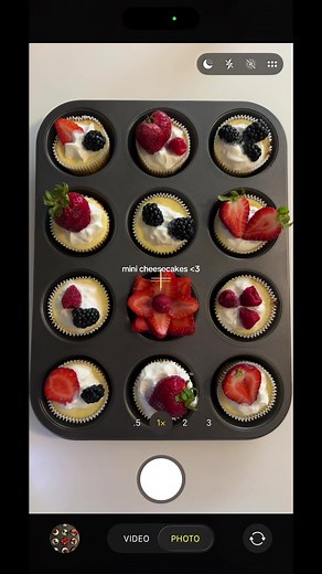 Mini Cheesecakes with Fresh Fruit Topping