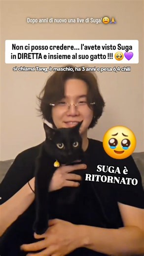 Kpop Den | SUGA è RITORNATO!🥹 #suga #bts #kpopidolcuriositá #kpopitalia diretta Suga Tang , live Suga gatto Tang | Instagram