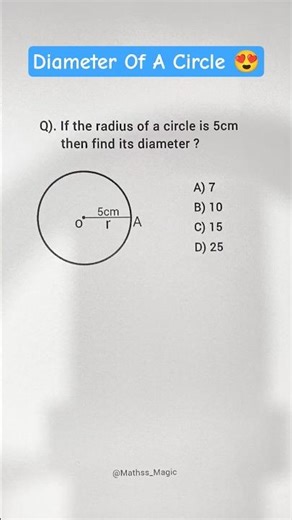 Find Diameter Of A Circle #geometry #maths #shorts