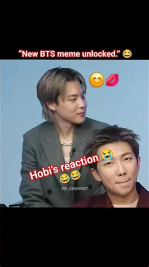 “New BTS meme unlocked.” 😂 #jimin #jhope #bts #btsarmy #shorts