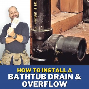 How did this project turn out? Jeff shows us how to install the tub itself with a new drain and overflow. A must see for DIY plumbers. #justdoityourself #lovingit #perfecteverytime | Home RenoVision DIY