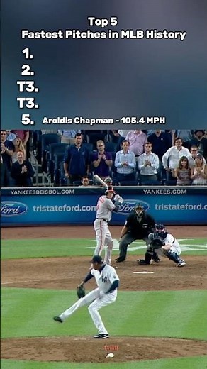 Top 5 Fastest Pitches in MLB History #mlb #baseball #yankees #mlbhighlights #baseballhighlights