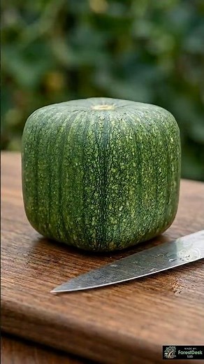 This Squash Grew Into a Perfect Cube 🟩🧊 (Amazing Fruit Mold Experiment!) #garden #gardening #squash