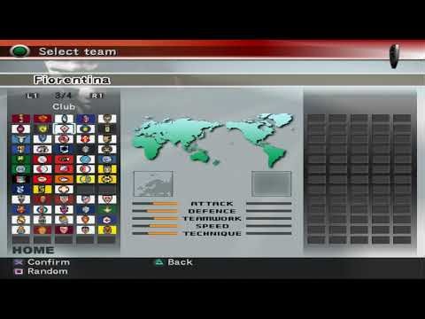 Pro Evolution Soccer 4 ps2 All national teams and clubs list