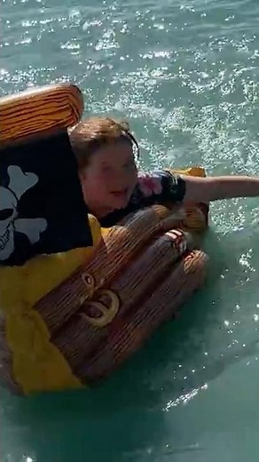 Arrr matey🏴‍☠️ Pirate Daughter Adley sails the 7 seas with Navey on Pirate Island!
