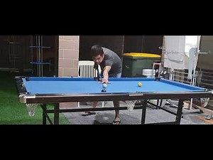 9-ball practice on a TR sports 7 ft. foldable pool table