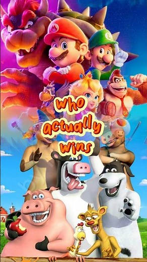 When Super Mario Galaxy Meets Barnyard… Who Actually Wins? #supermariogalaxy #barnyard