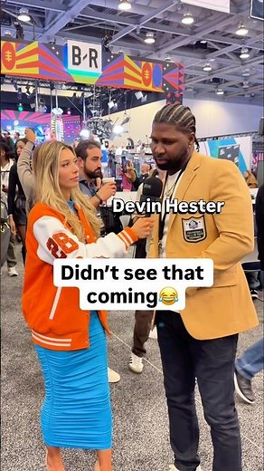 Devin Hester Interview and THIS happens😂🏈‪@eatporkrinds‬ #nfl #shorts