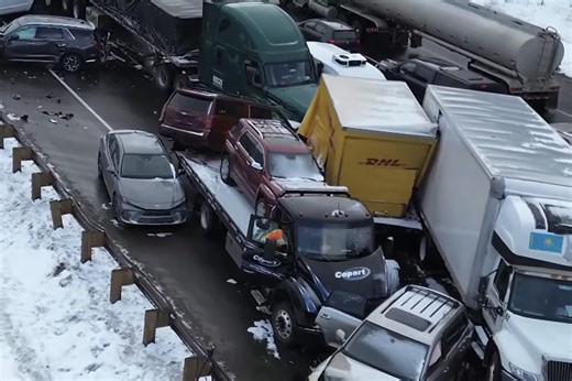75-vehicle pile-up clogs snow-covered I-70 near Eisenhower-Johnson Memorial Tunnel