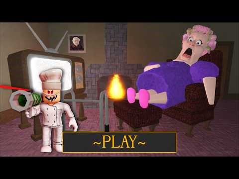 GRUMPY GRANNY Prison Obby Escape - Use All Items Unlocked! Roblox Gameplay