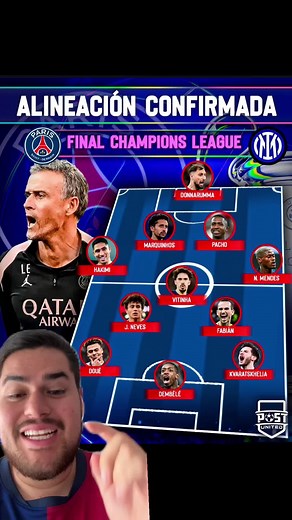 Alineación del PSG para la Final de la Champions