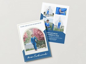 Boy Baptism Invitation Template • LDS Baptism Announcement • Christian Baptism Invite for Boys • Printable Baptism Card - Etsy