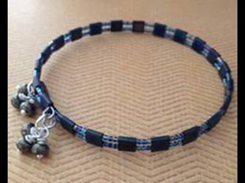 Katie Hacker uses Tila Beads to create Memory Wire Bracelets on Beads, Baubles & Jewels (1806-4)