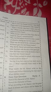 Questions from the story "The Last Lesson""This is your last ... | Filo