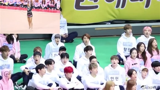 SEVENTEEN 和 NU'EST reaction to 程潇（偶像运动会 2017）