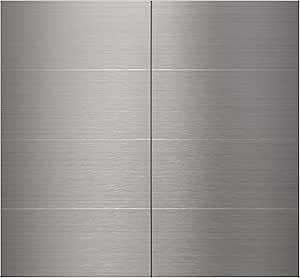 40-Pack 3"x6" Brushed Silver Aluminum Peel and Stick Tile Backsplash Panels (Brushed Aluminum)