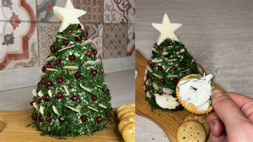 Christmas Cheese Tree Ball Appetizer Recipe