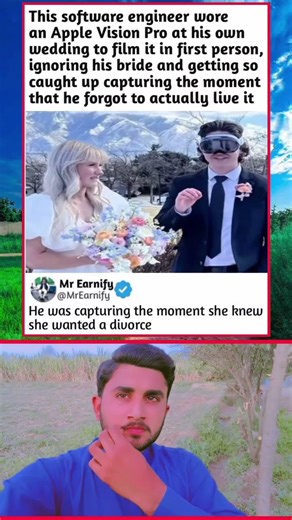 Bride's Face When Hubby Puts on Vision Pro at Their Wedding 😱 Divorce Loading