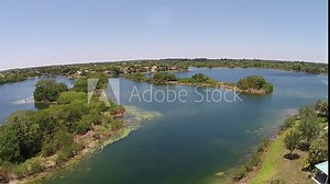 Florida lake and scenery 350 deg aerial view