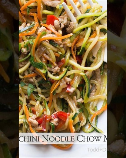 Zucchini Noodle Pork Chow Mein | Healthy, Low Carb & Seriously Delicious!