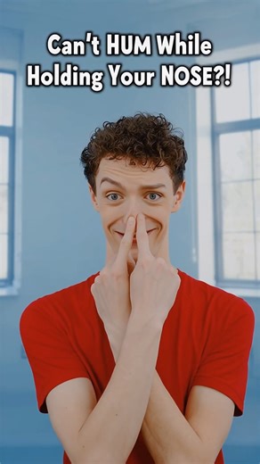 You Can't Hum While Holding Your Nose?! 🤔👃 #shorts