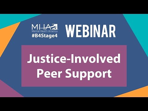 WEBINAR: Justice-Involved Peer Support