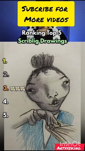 Ranking Top 5 scribbling Drawing 🤫😂😂 #sketch #scribbleart #shortvideo #ytshorts #shorts #funny #fyp