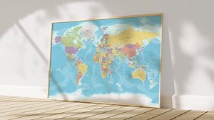 Detailed Printable World Map - Map Print for Home, Office, Classroom | Large Poster Instant Download - Etsy Canada