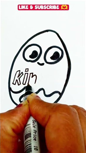 How to Draw a Kinder Joy Egg 🍫 | Easy Cute Drawing for Kids #kinderjoydrawing #chocolatedrawing