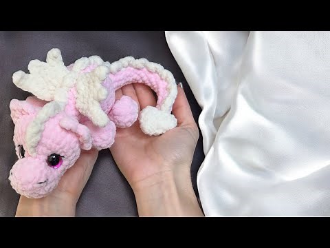 Amigurumi Marshmallow Dragon - Crochet Plush Toy Tutorial and PDF Pattern on Etsy