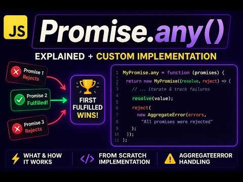 How Promise.any Works Internally | Implementing Promise.any from Scratch