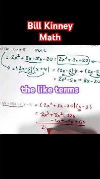 How to Multiply TRINOMIAL × BINOMIAL (Example: (2x²+3x–20)(x–3))