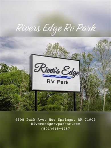 Book your stay today at Rivers Edge RV Park, located in Hot Springs, Arkansas- Where comfort meets nature! #RVliving #RVcamping #RiversEdgeRVParkAR