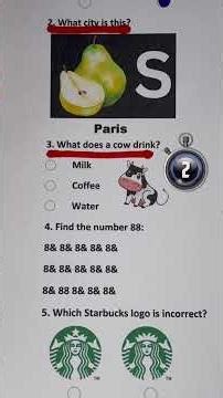 IQ test || Quiz Part 339