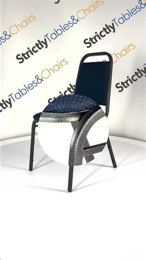 360° Video of the SSE505B0 Silver Vein Frame & Blue Fabric Economy Stacking Chair #stackingchair