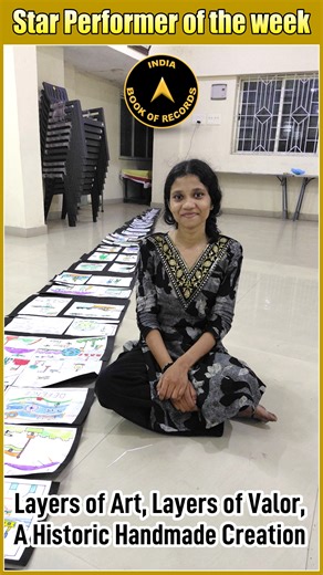 India Book of Records on Instagram: "Largest Thematic Multi-Layered Handmade Explosion Box Created by Akhila S. Nayak Akhila S. Nayak of Mangaluru, Karnataka, set a remarkable record by creating the largest thematic multi-layered handmade explosion box on the theme of the Indian Armed Forces. Crafted with detailed artwork, messages, letters, and patriotic elements, the 35 cm × 35 cm box dramatically expands to a massive room-spanning display celebrating creativity, dedication and national pride.