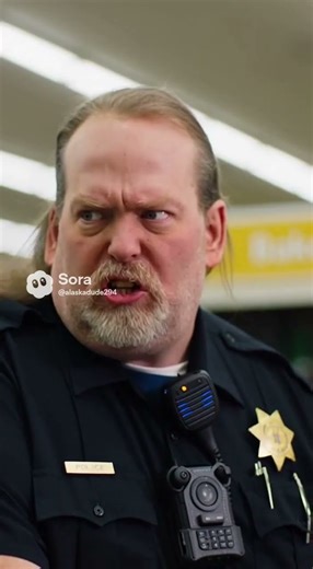 Fat cop yells at an old lady