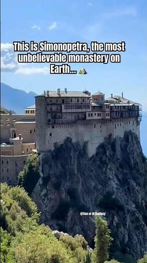 The miraculous cliffside monastery of Mount Athos: Simonos Petras! ☦️⛰️ Holy Mountain