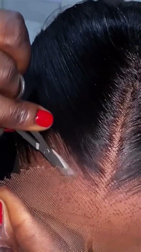 Can you trim the lace? #wigs #cheveuxcourts #hairstyle #braids #layerup #ailuxy